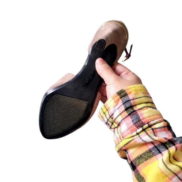 Calvin Klein Suede Cherilyn T-strap Pump - Picture 9 of 10